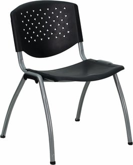 Hercules Stack Chair - Black - Standard Size - Durable Design