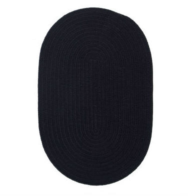 Picture of Wool Solids WL05R108X108 Wool Solids - Black 9 ft. round Rug