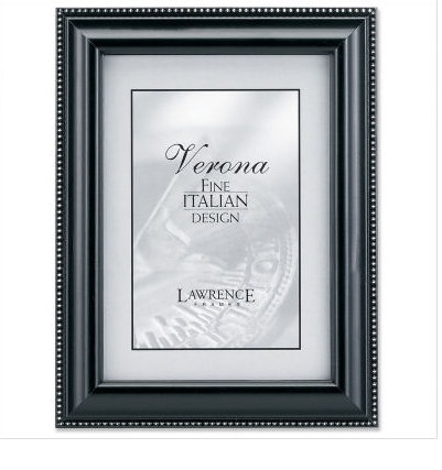 Walnut Wood 5x7 Picture Frame - Silver Bead Design