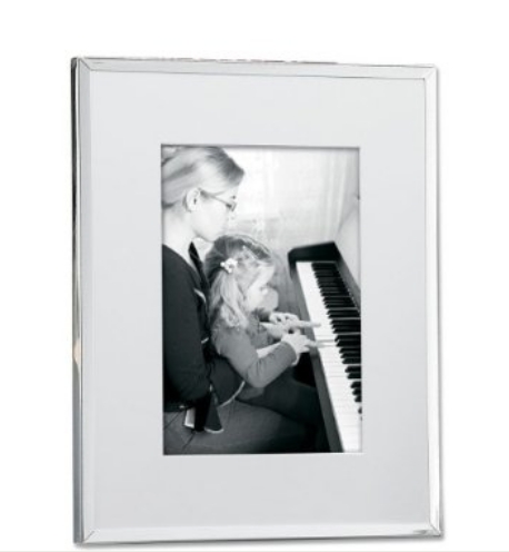 Silver Plated Matted 5x7 Picture Frame