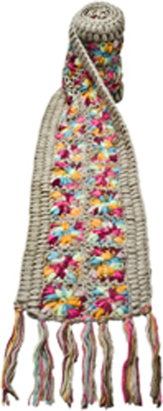 Picture of Nirvanna Designs SC07 Grey Crochet Flower Scarf