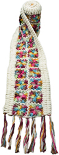 Picture of Nirvanna Designs SC07 White Crochet Flower Scarf