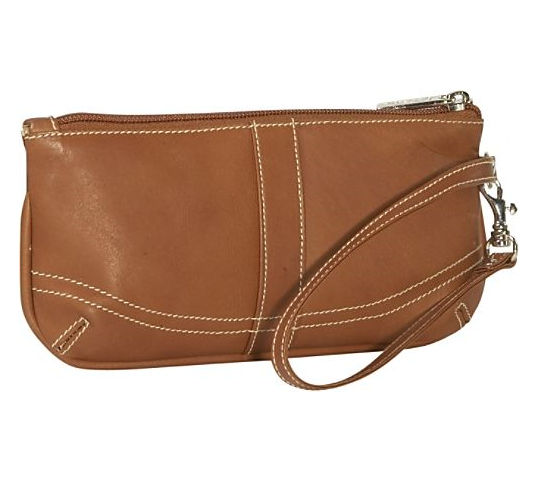 2768 Large Ladies Wristlet - Saddle