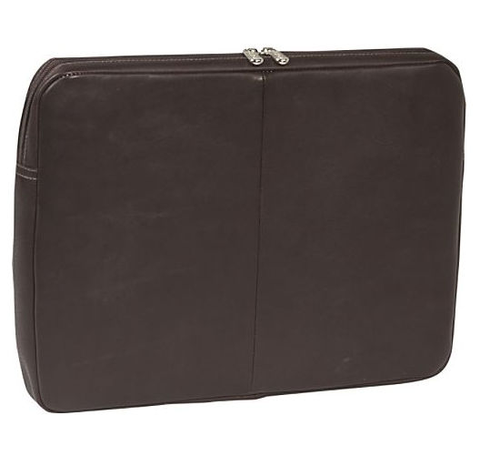 Picture of Piel Leather 2893-CHC 15In Zip Laptop Sleeve - Chocolate
