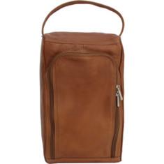 Picture of Piel Leather 2378 U-Zip Shoe Bag - Saddle