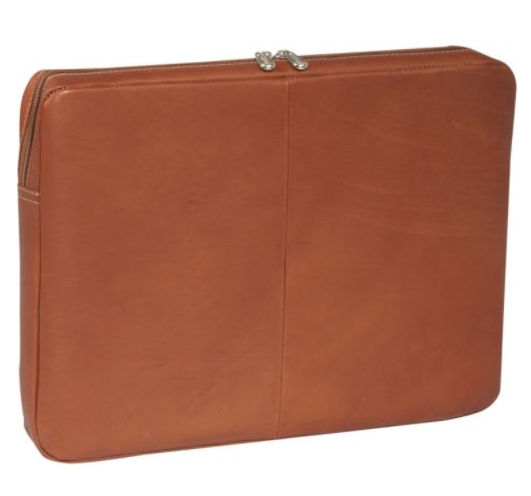 Picture of Piel Leather 2893 15In Zip Laptop Sleeve - Saddle