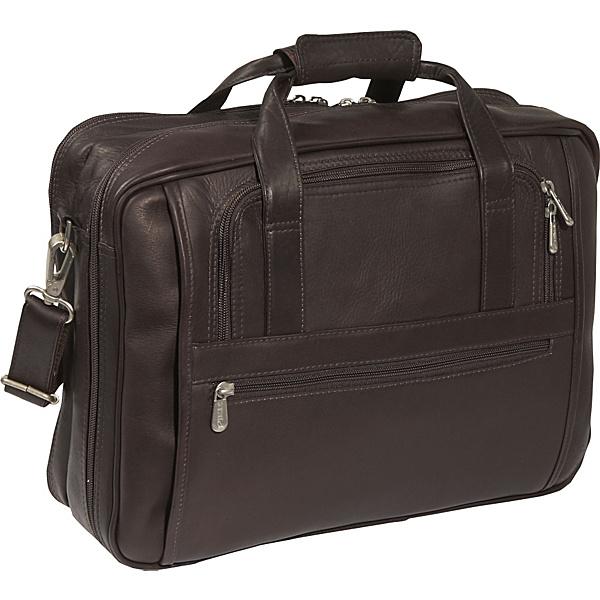 Picture of Piel Leather 2930-CHC Large-Ultra Compact Computer Bag - Chocolate