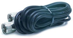 Picture of Roadpro RP-12CC 12&apos; CB Antenna Coax Cable with Pl-259 Connectors - Black 