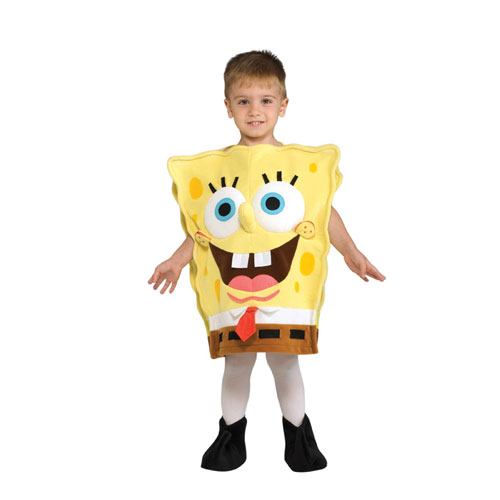 Picture of Rubies 33190 SpongeBob Squarepants Deluxe SpongeBob Child Costume Size Medium- Boys 8-10