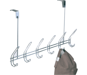 InterDesign Classico Over-The-Door Rack Chrome 44002 Pack Of 2