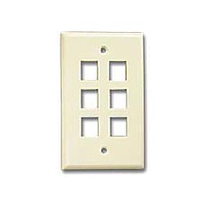 Picture of Cat5 Face Plate  6-Hole - Beige