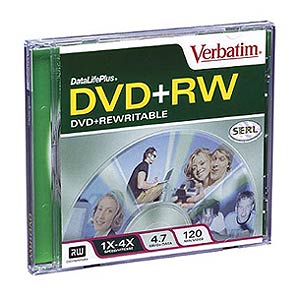 Picture of Verbatim DVD+RW  4.7GB  1-4x In Jewel Case