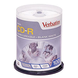 Picture of Verbatim CD-R 80min 700mb 52x 100pk Spindle