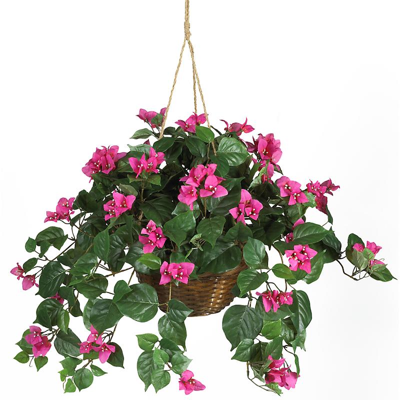 Picture of Nearly Natural 6608 Bougainvillea Silk Hanging Basket- Beauty
