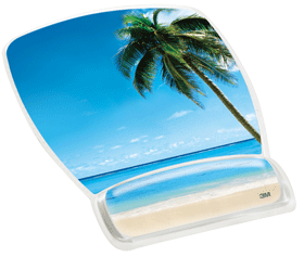 Picture of 3M Designer Series Gel Mouse Pad Wrist Rest Compact Beach MW308BH Pack Of 6