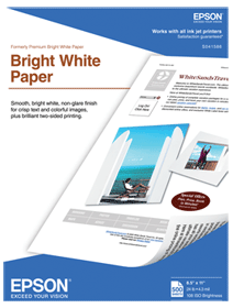 Epson Inkjet Premium Bright White Paper 8.5x11 500 Sht Bright White