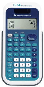 Picture of TI 34 MultiView Scientific Calculator 34MVTBL1L1A