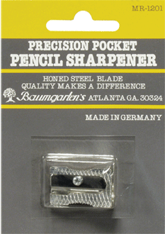 Picture of Baumgartens Pencil Sharpener Single Hole SILVER (MR-1201)
