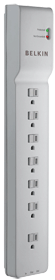 Picture of Belkin 7 Outlet Surge with Phone Protection White 12ft BE107200-12