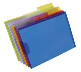 Picture of Esselte Pendaflex Poly View Folders Asst 8.5x11 6 Pk 52565 Pack Of 6