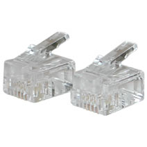 Picture of Cables To Go 27562 RJ11 6x4 MODULAR PLUG for ROUND SOLID CABLE 50-PK
