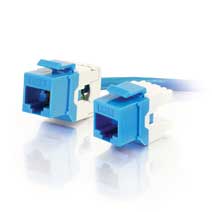 Picture of Cables To Go 35211 Cat6 180? Keystone Jacks - Blue