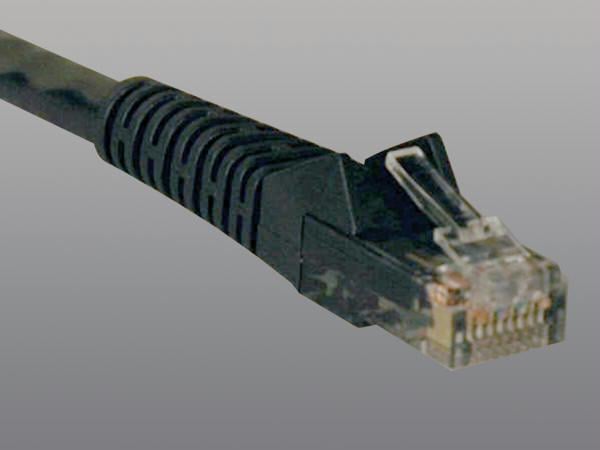 1Ft Cat6 Gigabit Black Snagless Patch