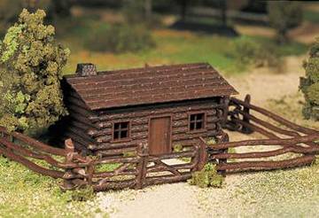 Picture of Bachmann Williams BAC45982 O Log Cabin with Fence