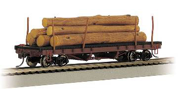 Bachmann Williams BAC18849 Ho ACF 40 ft. Log Car with Logs