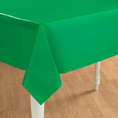 Picture of Creative Converting 192863 Emerald Green- Green Plastic Tablecover