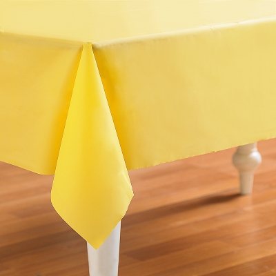 Picture of Creative Converting 192919 Mimosa- Light Yellow Plastic Tablecover