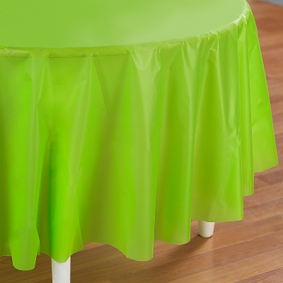 Picture of Creative Converting 192936 Fresh Lime- Lime Green Round Tablecover