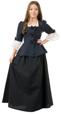 Picture of Charades Costumes 181874 Colonial Girl Child Costume Size: Large (10-12)