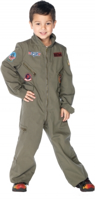 Top Gun- Flight Suit Toddler- Child Costume Size: Small (4/6)