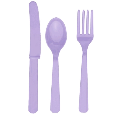 Picture of Amscan 236351 Lavender Forks- Knives &amp; Spoons- 8 each