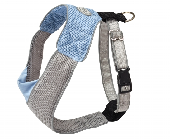Picture of Doggles HAOMSM04 Small V Mesh Harness - Blue-Gray