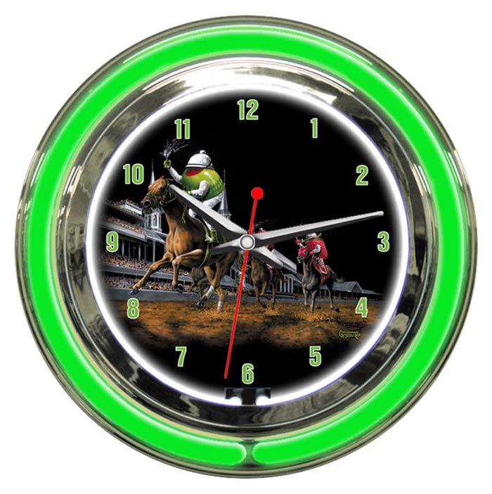 Daily Double 14 in. Neon Clock
