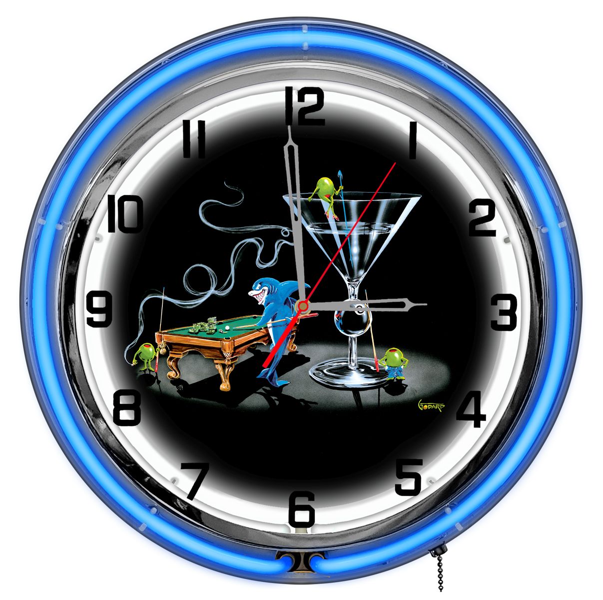 Lounge Lizard 18 ft. Neon Clock