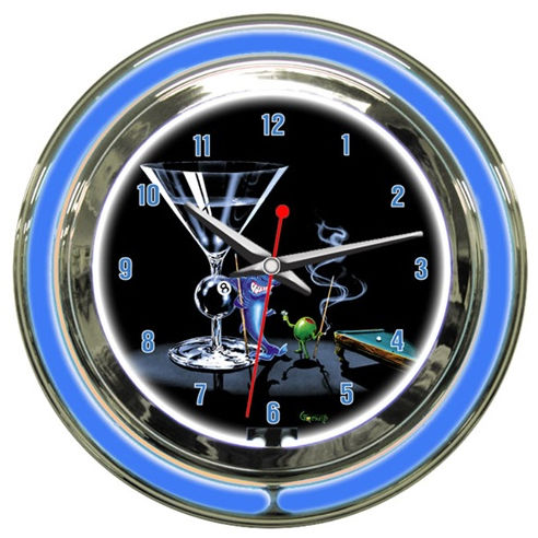 Pool Shark II 18 ft. Neon Clock
