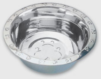 Picture of QT Dog SS0211 16 Ounce Embossed Rim Standard Food Bowl
