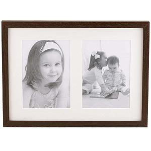 Logan2 Walnut Frame - Deep Walnut - 11 in. x 14 in. - Includes Mat - Acid-Free