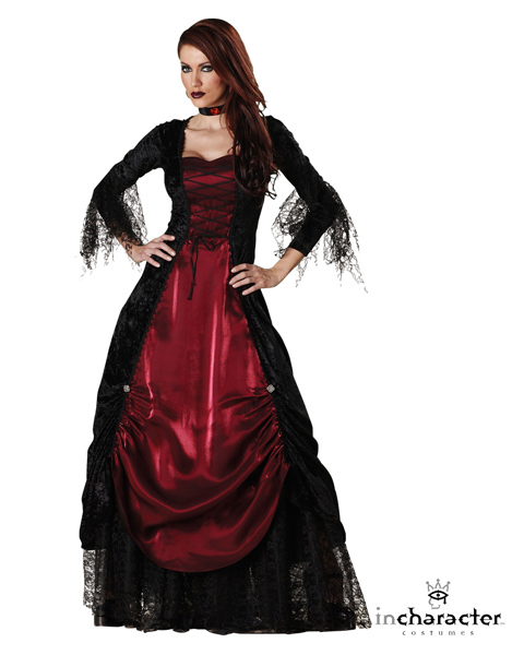 Picture of Incharacter Costumes IC1002-S Gothic Vampira Elite Adult Costume Size Small