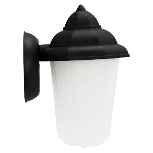 Picture of Efficient Lighting EL-103-109E26LED Timeless Outdoor Wall Lantern  Die Cast Aluminum  Powder Coated Black  Frosted Glass with Built-in photocell  Energy Star Qualified