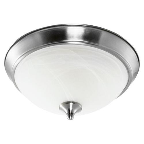 Picture of Efficient Lightin EL-810-209E26LED-BN Contemporary Flushmount  Brushed Nickel Finish with Alabaster Glass  Energy Star Qualified