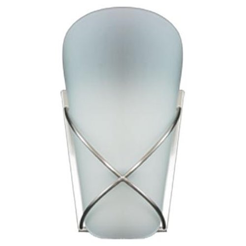 Efficient Lighting  Contemporary Wall Sconce  Brushed Nickel Finish with Frosted Glass  Energy Star Qualified