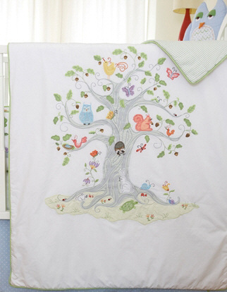 Picture of Little Acorn S11B02 Wishing tree coverlet