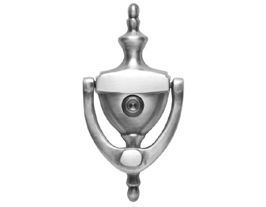 Picture of BRASS Accents A07-K6551-619 Traditional Door Knocker 6 in. with Eyeviewer Satin Nickel