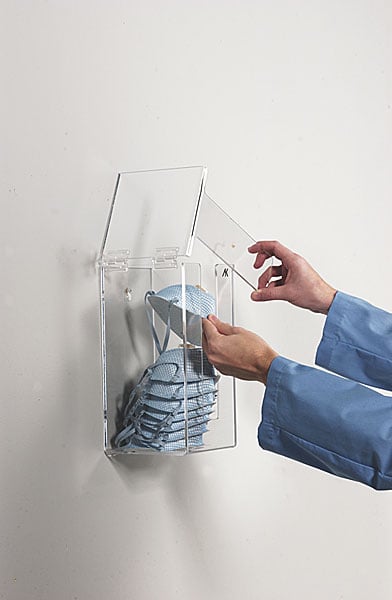 Picture of Horizon Manufacturing 5166-W Dispenser for Disposable Respirators - White Heavy- Duty Plastic