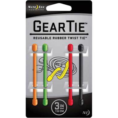 Picture of Nite Gt34Pka1 Gear Tie 3In 4Pk - Assorted Colors