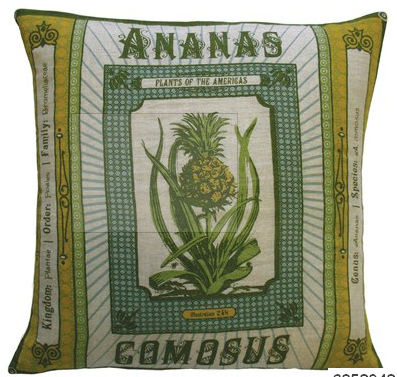 Botanica Pillow - Linen - Ananas Comosus Print - 20X20
